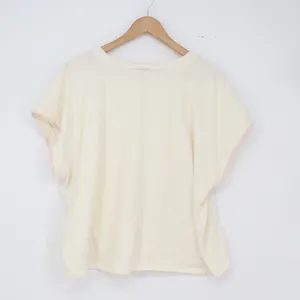 Universal Threads T-Shirt Womens XXL Boxy Cream Contrast Stitch Excellent thumbnail 5