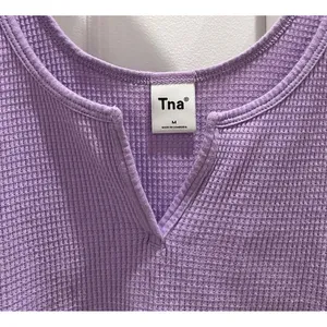Aritzia TNA Purple Waffle Knit Tank Top thumbnail 3