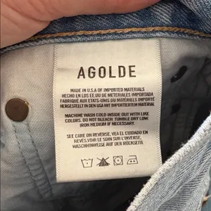 AGOLDE 90’s Pinch Waist Cut Off Shorts Blue Size 31 thumbnail 4