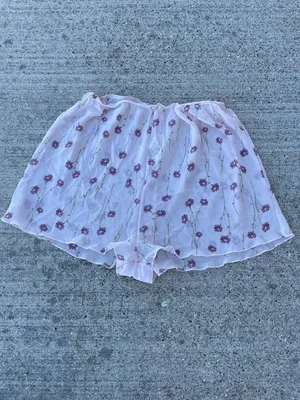 BHS Department store London womens sheer floral boho sexy shorts size 18 thumbnail 2