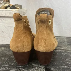 Sam Edelman Tan Rivet Trim Suede Ankle Bootie Shoes 6.5 NEW thumbnail 3