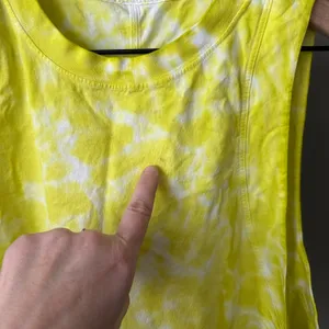 Lululemon All Yours Cropped Cotton Tank Top *Tie Dye Yellow Size 6 thumbnail 5