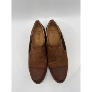 Kork-Ease Women's Brown Leather Cap Toe Brogue Slip-On Ankle Boots Size‎ 7 thumbnail 6