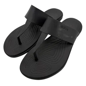Crocs Tulum Flip Flop Sandal Black Women 9 Slip On Casual Comfy Beach Vacay thumbnail 1