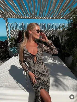 Zara animal Print Dress maxi bohemian hippie summer thumbnail 3