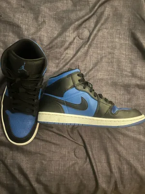 Jordan 1 Mid 'Black Blue' sneakers thumbnail 3