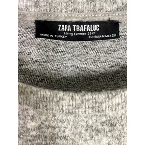 Zara Oversized Bell Longsleeve Soft Knit Pullover Sweater Crew Neck M Gray #4141 thumbnail 6
