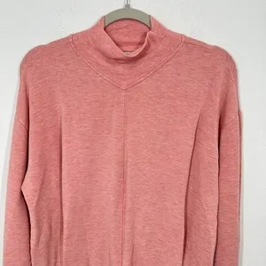 Athleta Pink Mockneck Sweater Cozy Soft Modal Thumbholes‎ Athleisure Loungewear thumbnail 3