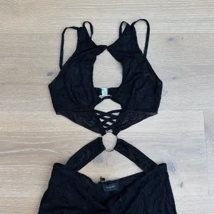 Outcast Jumpsuit Cutouts Lace Oakley Size L Black thumbnail 4