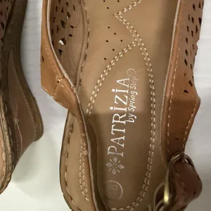 Patrizia By Spring Step Shoes Womens Size 7.5 38 Brown Slingback Wedge Sandals thumbnail 3
