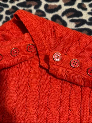 2000s vintage 2012 Banana Republic whimsical bohemian orange knitted sweater thumbnail 6