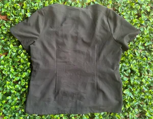Black FIGS Scrub Top thumbnail 2