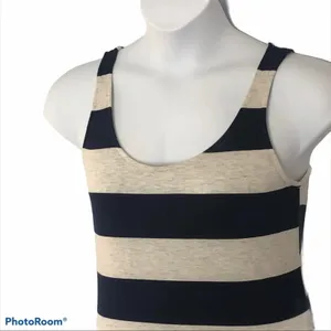 Anthropologie Thyme & Honey Blue Gray Striped Maxi Dress Sleeveless Size S thumbnail 9