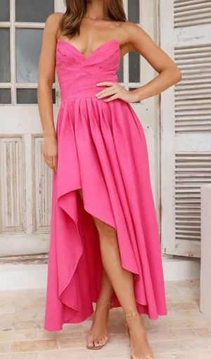Hello Molly WISE TALES STRAPLESS MAXI DRESS PINK thumbnail 1