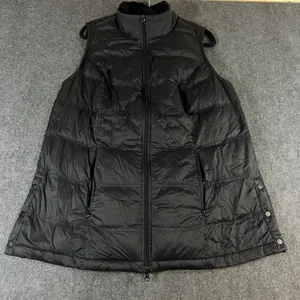 J. Jill Womens Black Down Puffer Vest‎ Quilted Sherpa Lined Mock Neck XL thumbnail 1