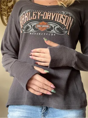 Harley-Davidson Hooded Long Sleeve with Rhinestone Logo thumbnail 9
