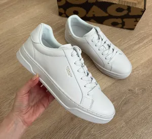 NWB COACH High Line Leather Sneakers Optic White CCN68 Size 7.5B thumbnail 1