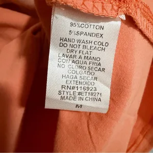 NWT Easel Sunset Orange Relaxed Fit Long Sleeve Top Soft Knit Tunic Casual Sz M thumbnail 10