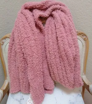 Free People Cloud Rib Oversize Scarf in Blush thumbnail 1