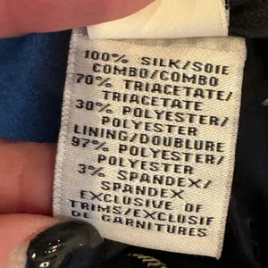 Diane Von Furstenberg Dress Women 4 Blue Black Silk Jeweled Shift Mini‎ Cocktail thumbnail 9