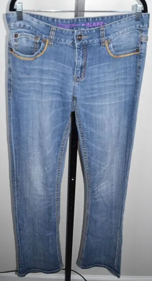 Cruel Denim Blake Jeans Size 11 Long Light Wash Embroidered Pocket Bootcut thumbnail 1