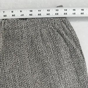 Zara‎ Womens Large Gray Textured Knit Wide Leg Drawstring Lounge Pants High Rise thumbnail 3