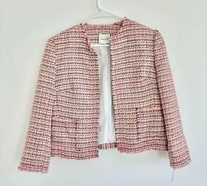 Walter Pink Plaid Tweed Cropped Blazer‎ thumbnail 1