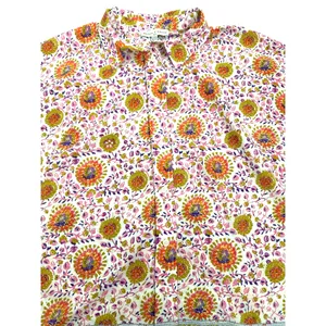 Anthropologie MAISON d’Amélie Button-Down Short-Sleeve Floral Blouse Size XS thumbnail 3