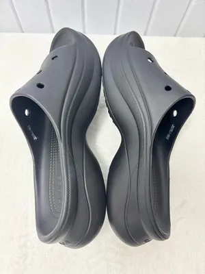 Crocs Classic Bae Slide Black Platform Sandals Slip On Shoes Womens Size‎ 9 NEW thumbnail 6