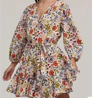 Velvet Anthropologie Keelin meadow floral dressl thumbnail 2