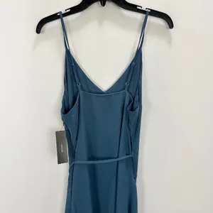 Lulus Dusty Blue Tie Back Slip Mini Dress Adjustable Straps Chiffon Large NWT thumbnail 6