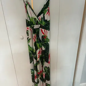 Tropical Floral Maxi Dress Green Size XL thumbnail 4