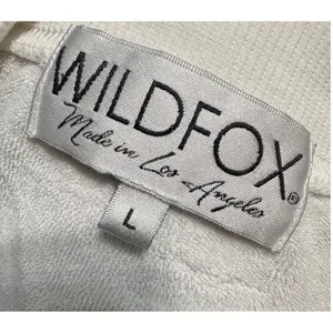 Wildfox Apres-Ski Kiss Me Graphic Sweatshirt White Cotton Pullover Large thumbnail 5