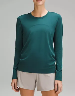 Lululemon Swiftly Relaxed Long-Sleeve Shirt Hip Length / Storm Teal / Size 2 thumbnail 1