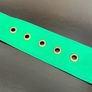 Pieces Verinda belt, multi color bejeweled buckle, green retro belt,43” length thumbnail 12