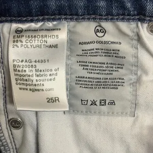AG Adriano Goldschmied Stevie Ankle Jeans‎ Anthropologie High Rise Slim 25R thumbnail 7