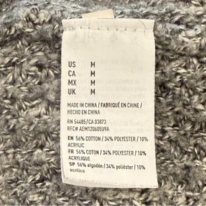 Size Medium American Eagle Gray Roll Neck Knit Sweater thumbnail 5
