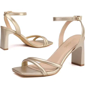 LullaSong Ankle Strappy Heeled Sandals, Size 7 thumbnail 1