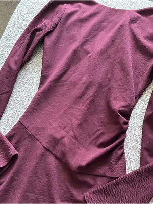 Bershka Asymmetric Long Sleeve Mini Dress With Flared Hem thumbnail 8