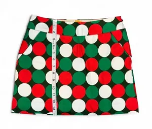 Loudmouth Golf Skirt Red, White, and Green Polka Dot Mini Skirt Sz 2 NWOT thumbnail 1
