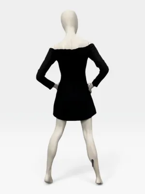 Bardot Nadene Hourglass Black Off Shoulder Mini Cocktail Dress Size 4 NWT thumbnail 9
