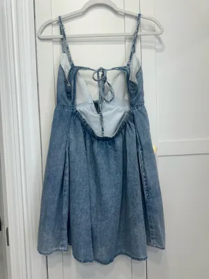 Abercrombie Bra Free Tie Front Chambray Skort thumbnail 4