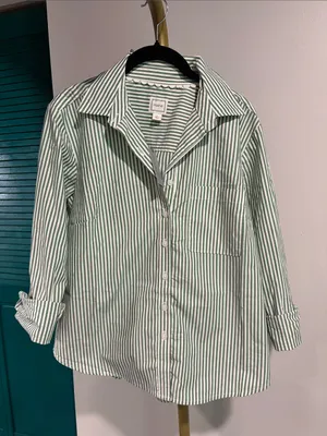 Antrhopology NWT Maeve Kate 100% Cotton Classic Buttondown Shirt thumbnail 7
