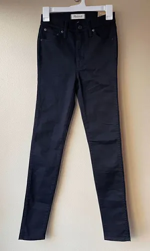 Madewell 10 Inch High Riser Black Skinny Skinny Jean Size 24T thumbnail 1