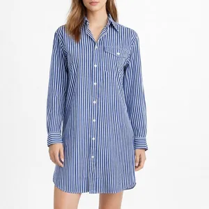 Polo Ralph Lauren Striped Poplin Shirt Dress Menswear-inspired Women's S PREP thumbnail 2