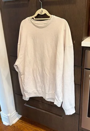 Alo Renown Heavy Weight Crew Neck Pullover in Bone features a soft 2XL thumbnail 1