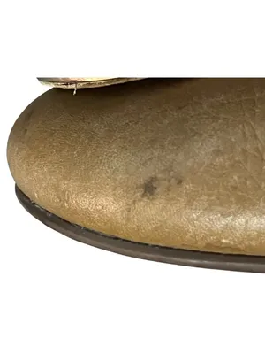 Tory Burch Reva Women’s 8.5 Royal Tan / Gold Metallic Leather Ballet Flats Used thumbnail 6