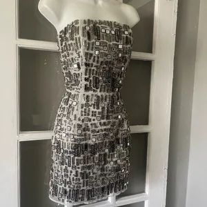 Topshop‎ Strapless Beaded Mini Dress thumbnail 11