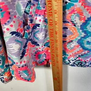 Lilly‎ Pulitzer Skipper Popover Quarter Zip Sweatshirt Multi Color Print Medium thumbnail 5