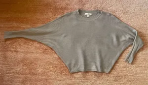 Batwing Philosophy Womens sweater Zip Sleeves Cozy fawn color Size XS thumbnail 1